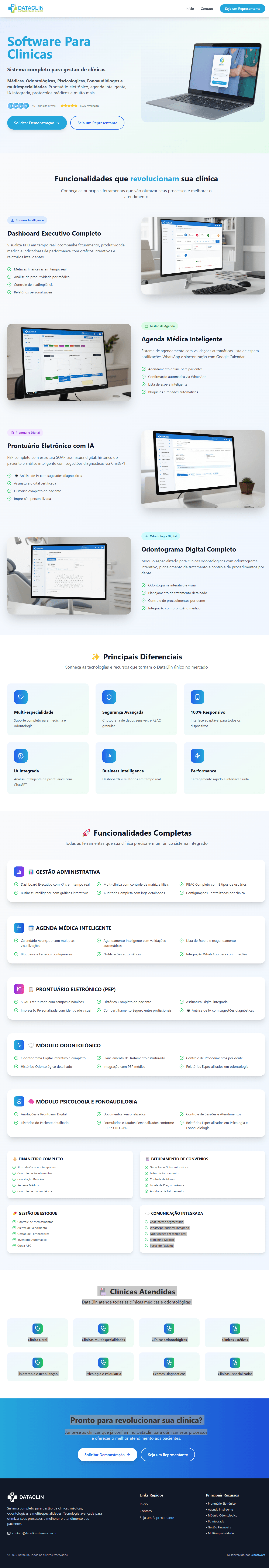 DATACLIN — software para clínicas desenvolvido pela Lesoftware